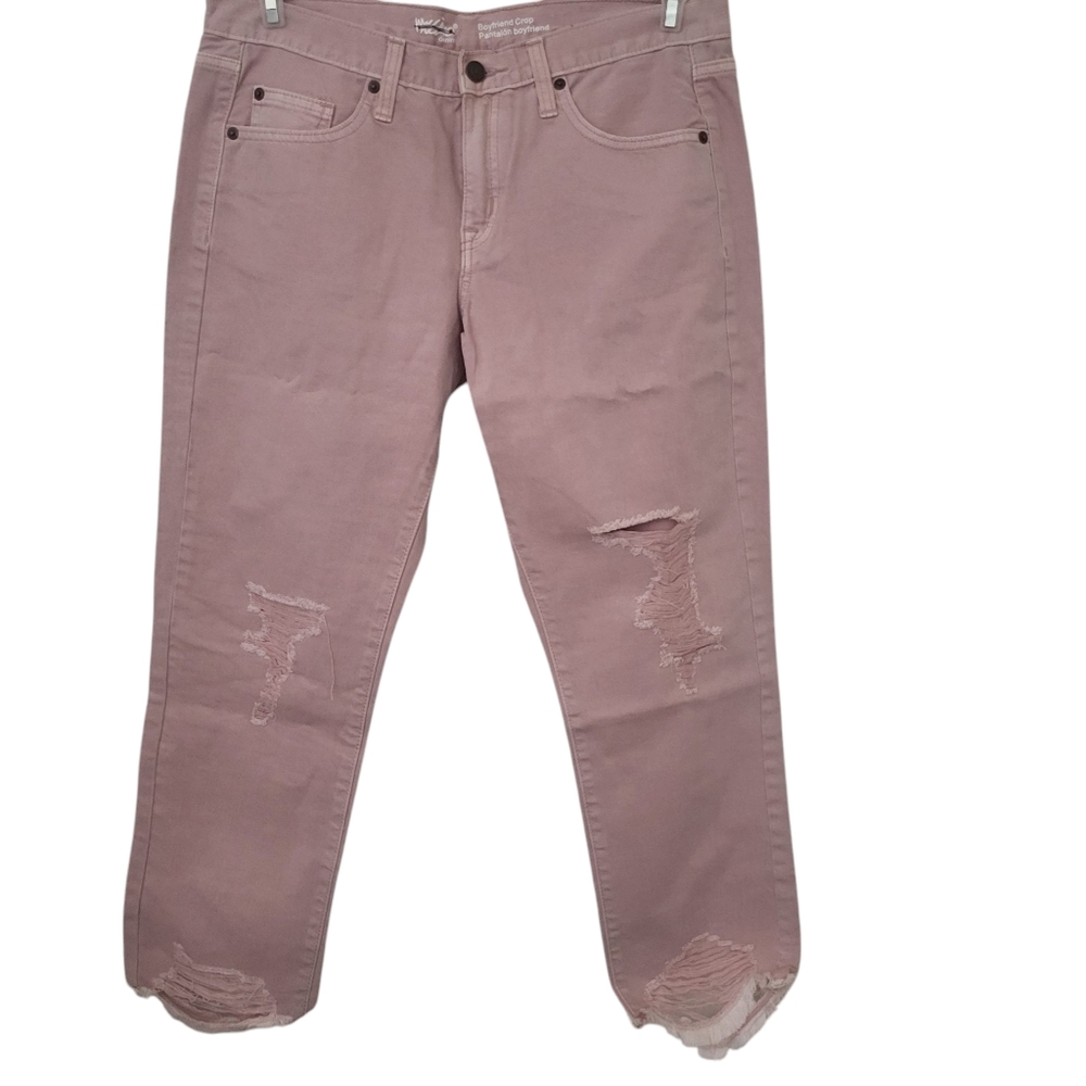 Mossimo Boyfriend Crop Jeans Pink sz 8